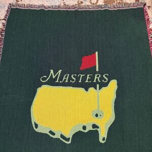 Vintage Masters at Augusta Golf Knit Throw Blanket 52x70
